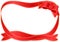 Festive border with red ribbon