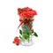 Festive bouquet of red roses