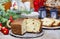 Festive bread on christmas table