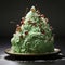 Festive Cherry Pie With Green Frosting And Sprinkles