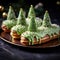 Festive Chocolate Christmas Tree Donuts With Green Frosting