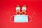 Festive christmas background with face mask, candy cane and funny glasses