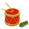 Festive Christmas drums