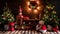 Festive Christmas idyll Handcrafted wooden decorations and shades of red