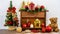 Festive Christmas idyll Handcrafted wooden decorations and shades of red