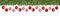 Festive Christmas or New Year garland. Christmas Tree Branches. Holiday`s Background. Vector illustration