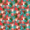 Festive Christmas and New Year seamless presents pattern in vintage flat style.