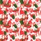 Festive Christmas and New Year seamless presents pattern in vintage flat style.