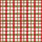 Festive Christmas red and green plaid checkered seamless pattern with white backdrop. Watercolor hand painted stripes and lines.