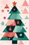 Festive christmas tree simple festive minimal background