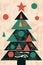 Festive christmas tree simple festive minimal background