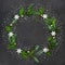 Festive Christmas Wreath with Flora Stars and Silver Balls