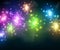 Festive color firework background