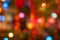 Festive colorful bokeh lights background.