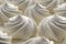 Festive curls for white meringue cream cake