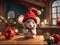 festive cute mouse in santa hat adorable animal funny fluffy december character