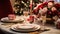 Festive date night tablescape idea, dinner table setting for two and Christmas, New Year, Valentines day decor, English country