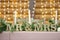 festive decor banquet hall garlands gold floral