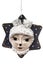 Festive decoration in the shape of a leveret mask, isolated on w