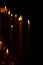 Festive Easter candle and church candelabra