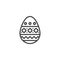 Festive Easter egg line icon