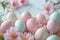 Festive Easter tradition Colorful eggs and pastel colors spread cheer