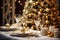 Festive Elegance: Fine Dining Set-Up with Majestic Christmas Tree Backdrop