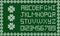 Festive fabric script on emerald green knitted background