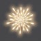 Festive firework, bursting salute of gold color, isolated on transparent background. Vector illustration. EPS10