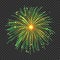 Festive fireworks with bright golden sparks