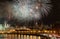 Festive fireworks over the Moscow