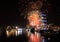 Festive fireworks Varna Port Bulgaria