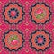 Festive floral print for blanket. Seamless patchwork pattern