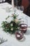 Festive  flower composition on table for celebration