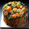 Festive fruitcake elegance with a holiday delight ai generated