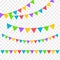 Festive garlands. Birthday party invitation banners.