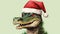 Festive Gator: Alligator in a Merry Christmas Extravaganza