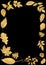 Festive Golden Leaf Border