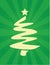 Festive Green Christmas Tree Spiral Graphic Poster