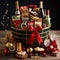 Festive Hamper Filled with Delights - Holiday Themed