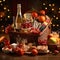 Festive Hamper Filled with Delights - Holiday Themed