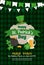 Festive Happy Saint Patrick`s Day Greeting card poster invitation