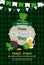 Festive Happy Saint Patrick`s Day Greeting card poster invitation