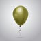 Festive Helium Balloon With Ribbon On Grey Background