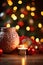 Festive holiday decorations, such as twinkling lights and garlands adorning a tree or mantelpiece.