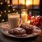 Festive holiday food and drinks, such as hot cocoa, gingerbread cookies, and eggnog.