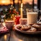 Festive holiday food and drinks, such as hot cocoa, gingerbread cookies, and eggnog.