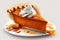 Festive Homemade Pumpkin Pie with Whipped Cream -Illustration Generative AI