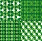 Festive Irish Tartan Diamond Seamless pattern for St Patrick`s Day