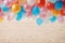 Festive joy background adorned with vibrant and celebratory balloons